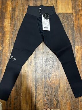 NWT Sauna Suit Pants Black Performance Equestrian Breeches with Logo